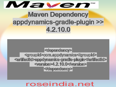 Maven dependency of appdynamics-gradle-plugin version 4.2.10.0