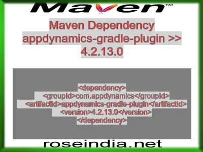 Maven dependency of appdynamics-gradle-plugin version 4.2.13.0