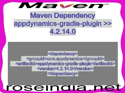 Maven dependency of appdynamics-gradle-plugin version 4.2.14.0