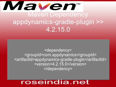 Maven dependency of appdynamics-gradle-plugin version 4.2.15.0