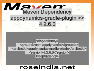 Maven dependency of appdynamics-gradle-plugin version 4.2.6.0
