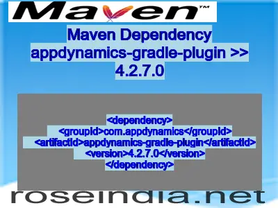 Maven dependency of appdynamics-gradle-plugin version 4.2.7.0