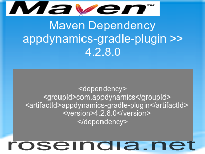 Maven dependency of appdynamics-gradle-plugin version 4.2.8.0