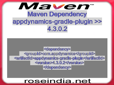 Maven dependency of appdynamics-gradle-plugin version 4.3.0.2