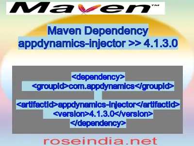 Maven dependency of appdynamics-injector version 4.1.3.0
