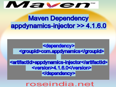 Maven dependency of appdynamics-injector version 4.1.6.0