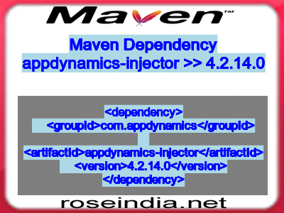 Maven dependency of appdynamics-injector version 4.2.14.0