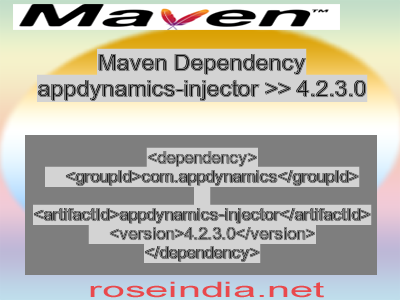 Maven dependency of appdynamics-injector version 4.2.3.0