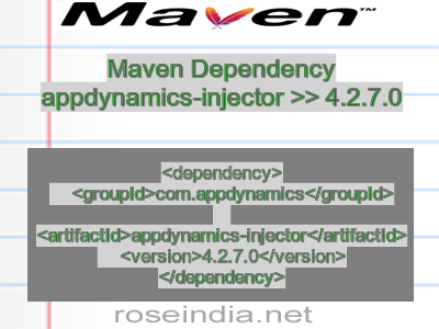 Maven dependency of appdynamics-injector version 4.2.7.0