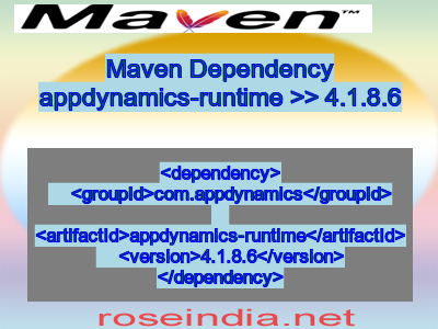 Maven dependency of appdynamics-runtime version 4.1.8.6