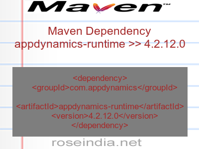 Maven dependency of appdynamics-runtime version 4.2.12.0