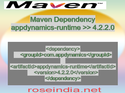 Maven dependency of appdynamics-runtime version 4.2.2.0
