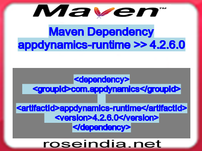 Maven dependency of appdynamics-runtime version 4.2.6.0