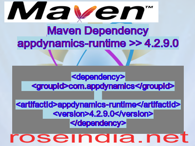 Maven dependency of appdynamics-runtime version 4.2.9.0