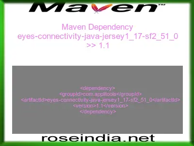 Maven dependency of eyes-connectivity-java-jersey1_17-sf2_51_0 version 1.1