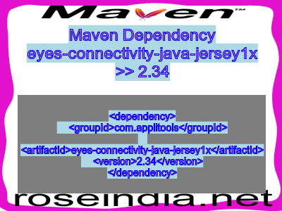 Maven dependency of eyes-connectivity-java-jersey1x version 2.34