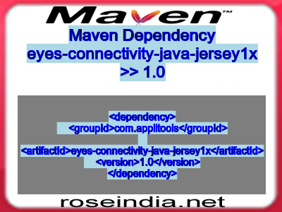 Maven dependency of eyes-connectivity-java-jersey1x version 1.0