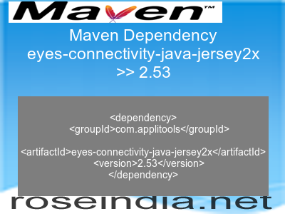 Maven dependency of eyes-connectivity-java-jersey2x version 2.53