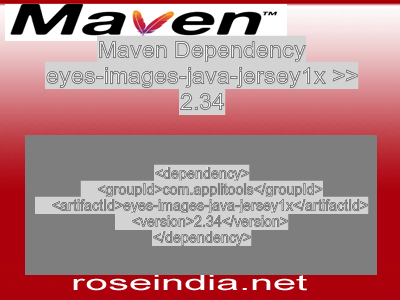 Maven dependency of eyes-images-java-jersey1x version 2.34