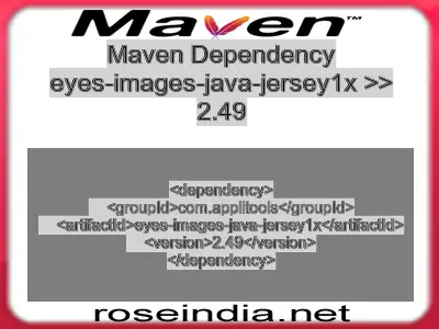 Maven dependency of eyes-images-java-jersey1x version 2.49