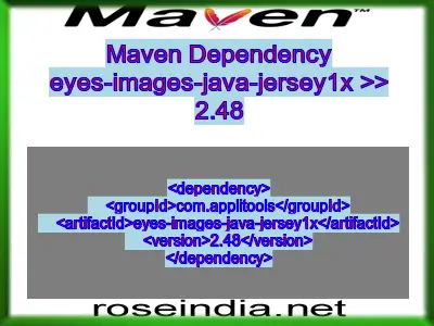 Maven dependency of eyes-images-java-jersey1x version 2.48