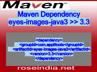 Maven dependency of eyes-images-java3 version 3.3