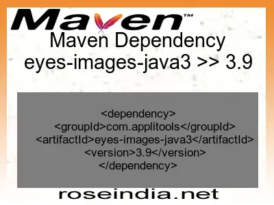 Maven dependency of eyes-images-java3 version 3.9