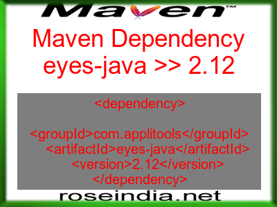 Maven dependency of eyes-java version 2.12