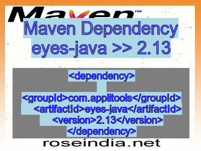 Maven dependency of eyes-java version 2.13
