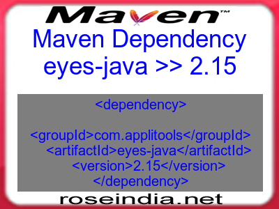 Maven dependency of eyes-java version 2.15