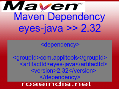 Maven dependency of eyes-java version 2.32
