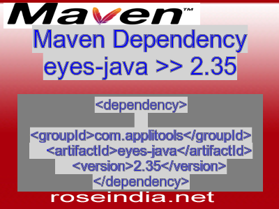 Maven dependency of eyes-java version 2.35