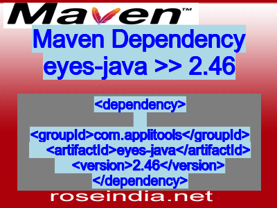 Maven dependency of eyes-java version 2.46