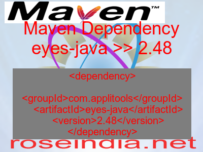 Maven dependency of eyes-java version 2.48