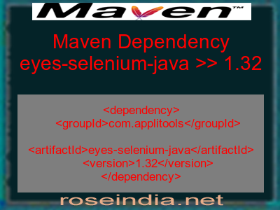 Maven dependency of eyes-selenium-java version 1.32