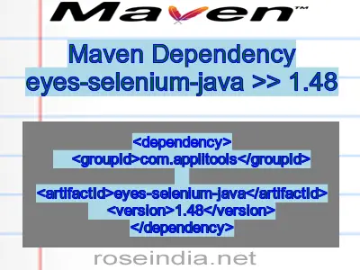Maven dependency of eyes-selenium-java version 1.48