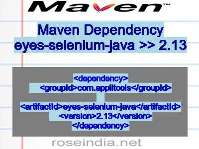 Maven dependency of eyes-selenium-java version 2.13