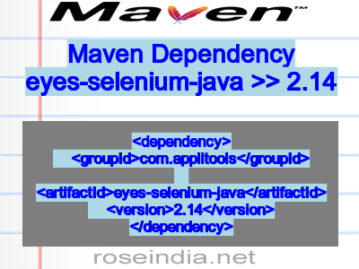 Maven dependency of eyes-selenium-java version 2.14