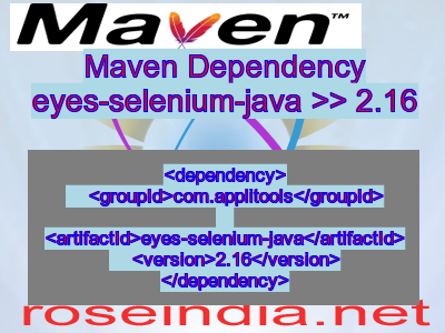 Maven dependency of eyes-selenium-java version 2.16