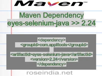 Maven dependency of eyes-selenium-java version 2.24