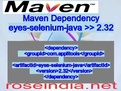 Maven dependency of eyes-selenium-java version 2.32