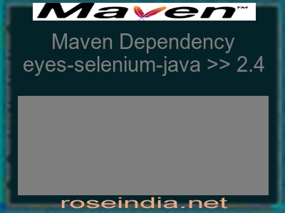 Maven dependency of eyes-selenium-java version 2.4