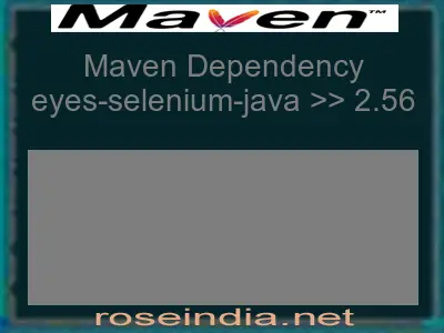 Maven dependency of eyes-selenium-java version 2.56