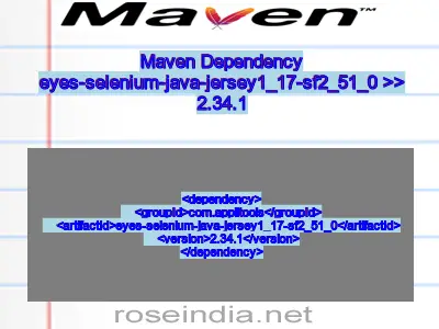 Maven dependency of eyes-selenium-java-jersey1_17-sf2_51_0 version 2.34.1