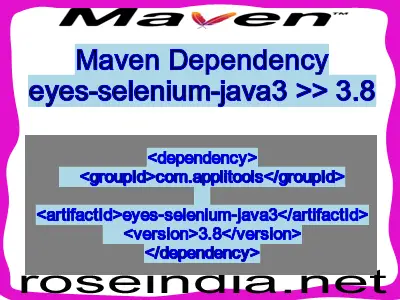 Maven dependency of eyes-selenium-java3 version 3.8