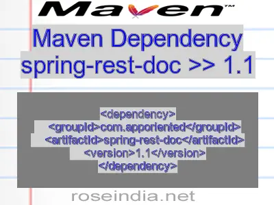 Maven dependency of spring-rest-doc version 1.1