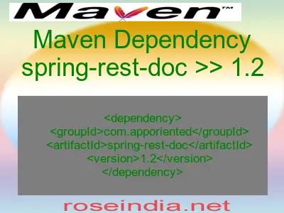 Maven dependency of spring-rest-doc version 1.2