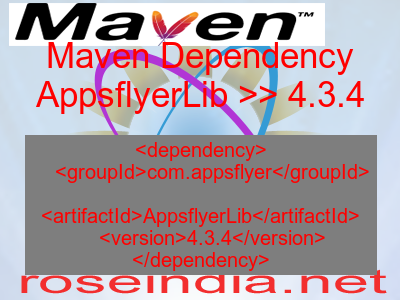 Maven dependency of AppsflyerLib version 4.3.4