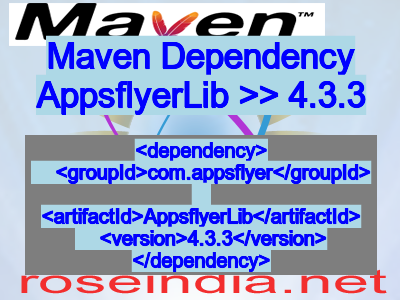 Maven dependency of AppsflyerLib version 4.3.3