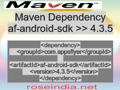 Maven dependency of af-android-sdk version 4.3.5